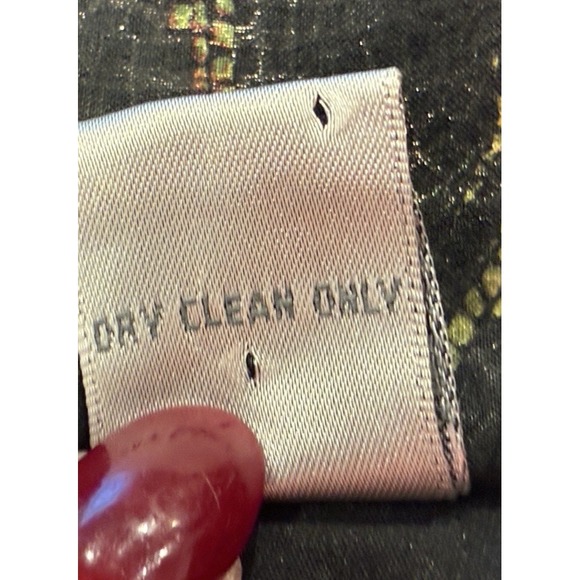 Chico's 100% Silk Asian Inspired‎ Beaded Floral Jacket Womens XL Black Career - Picture 10 of 12